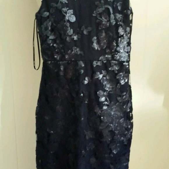 NWT WOMEN JULIA Jordan Navy Floral Lace dress - Picture 7 of 7